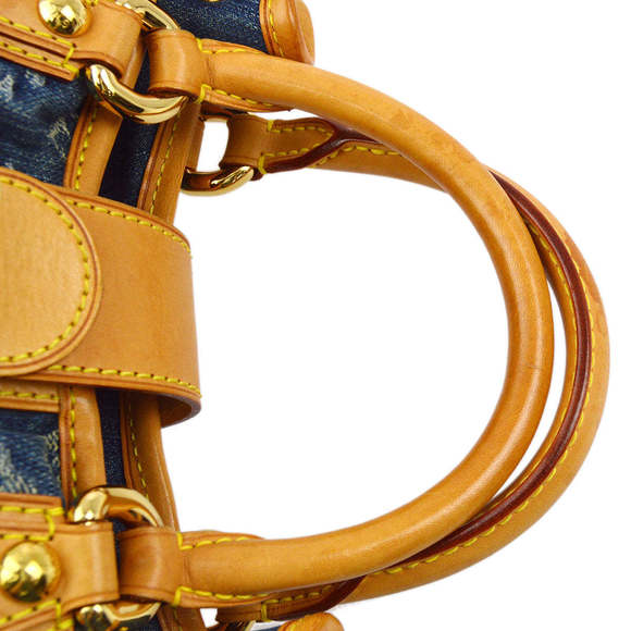 LOUIS VUITTON 2006 Blue Monogram Denim Pleaty Handbag M95020 162456 - Picture 5 of 10